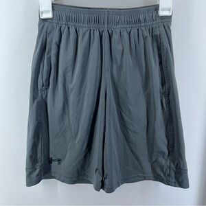 Under Armour Grey Shorts Youth Large Loose Fit, 2 Pockets, Drawstring on Inside